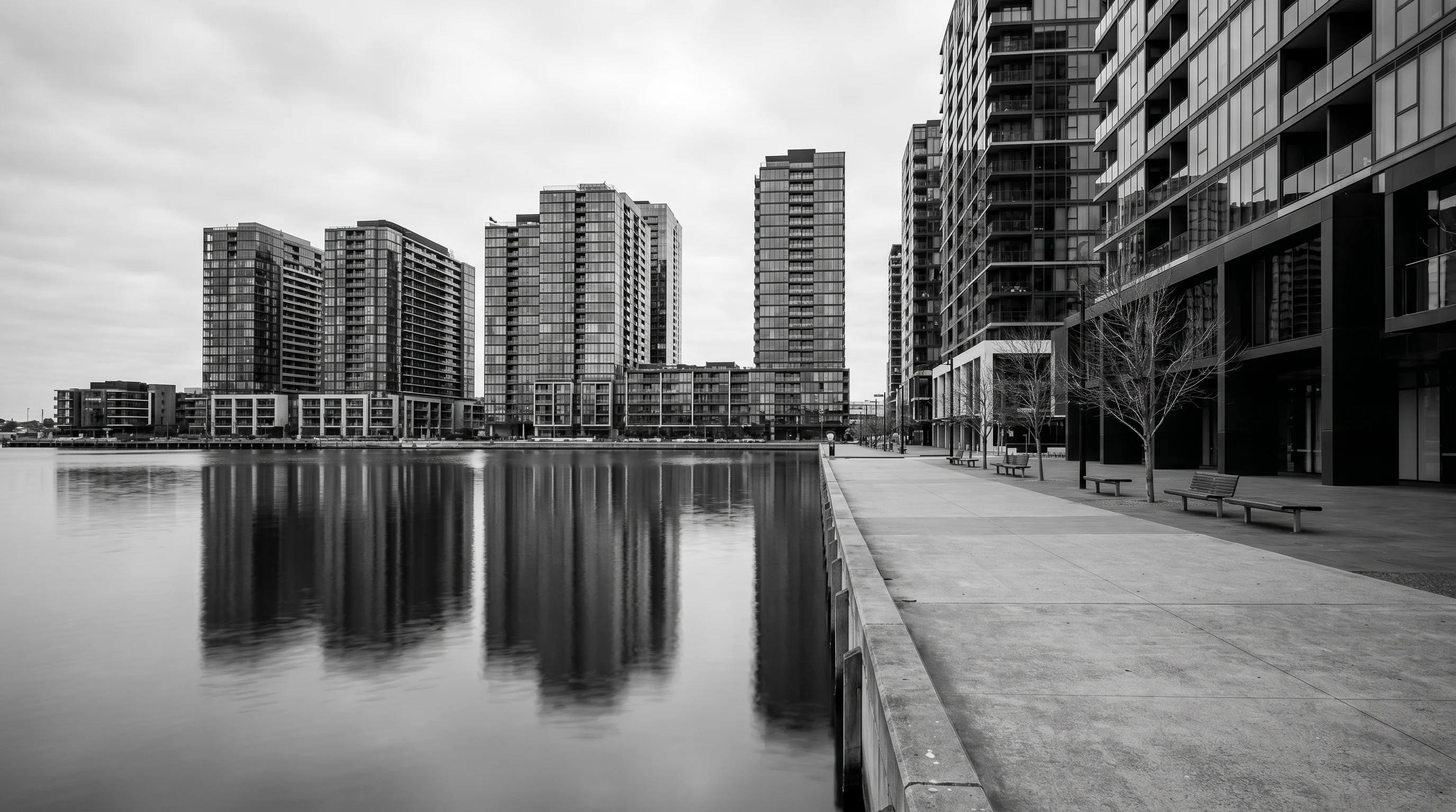 A real street and building stock in Docklands, 3008