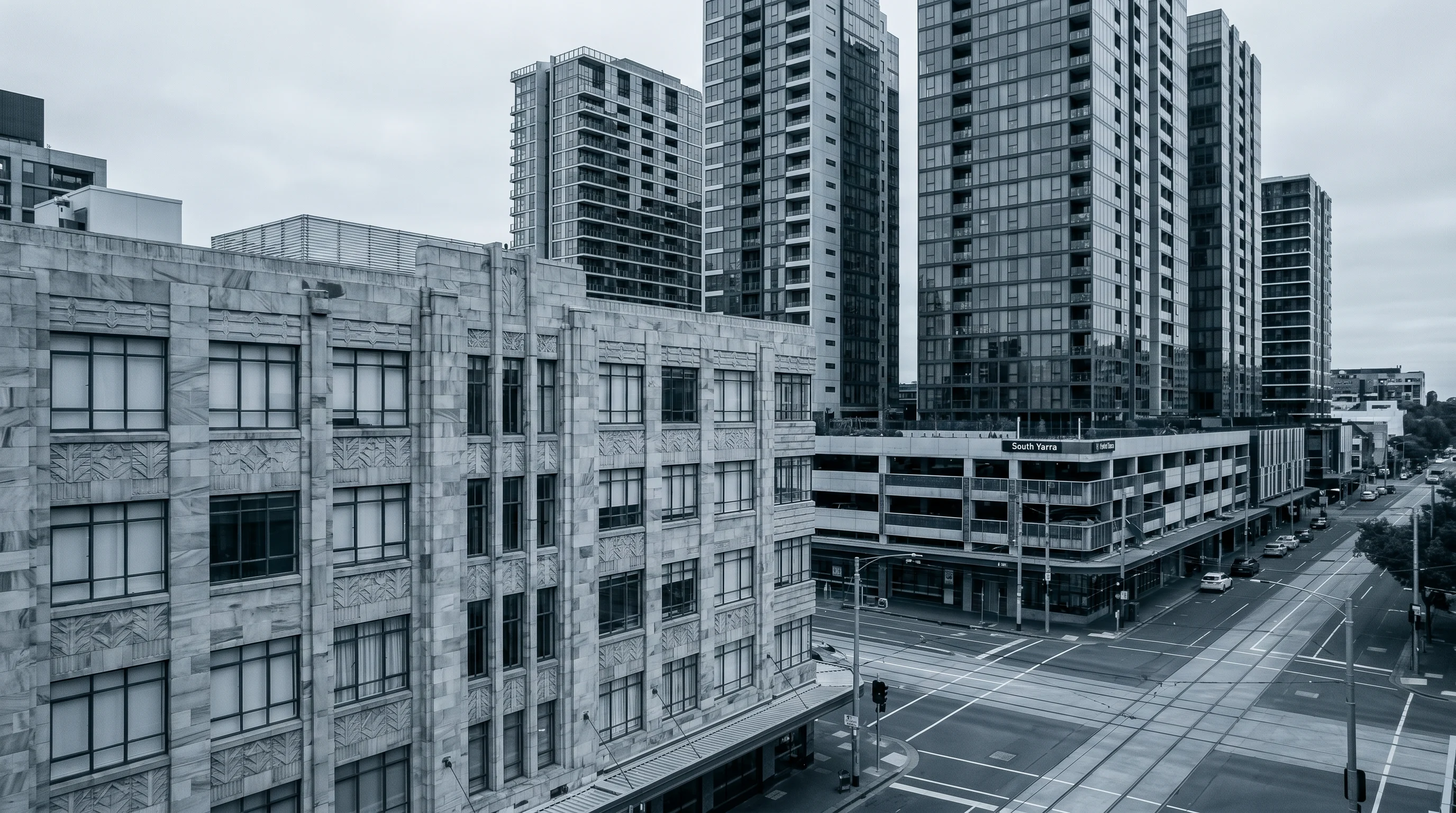 A real street and building stock in South Yarra, 3141